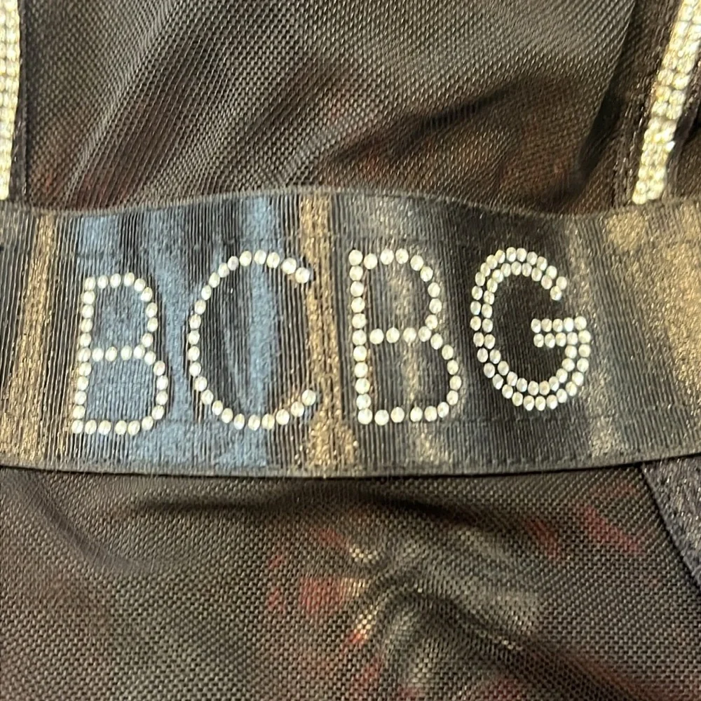 NWT Size Med. Black Bling push-up BCBG bodysuit. Snap closure - Picture 6 of 15